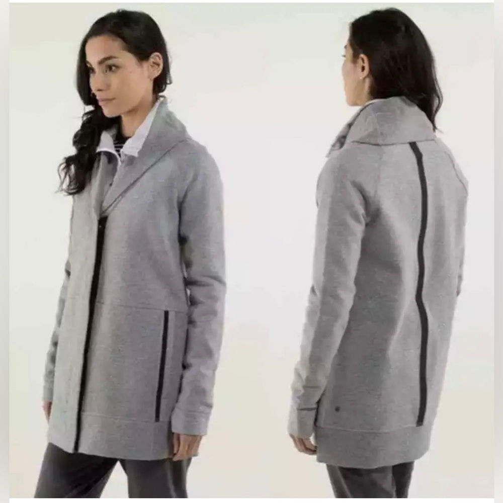 Lululemon Yin To My Yang Cardi Gray Sweatshirt Jacket - Picture 7 of 11